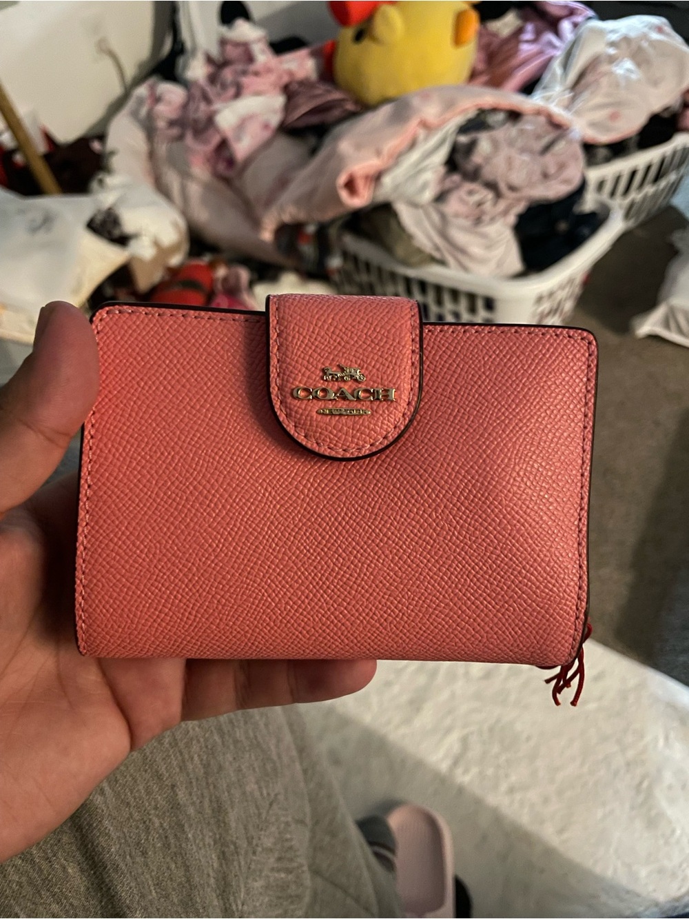 Coach Women's Pink Small Leather Wallet